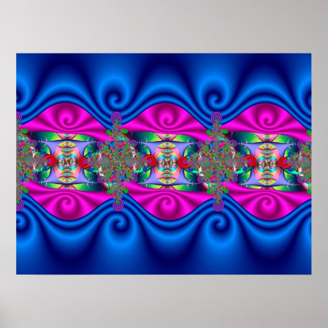 Colourful Psychedelic Design Poster (Front)