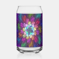 Colourful Psychedelic Flower Abstract Fractal Art