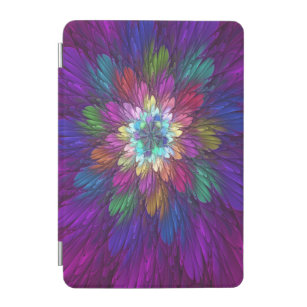 Colourful Psychedelic Flower Abstract Fractal Art iPad Mini Cover