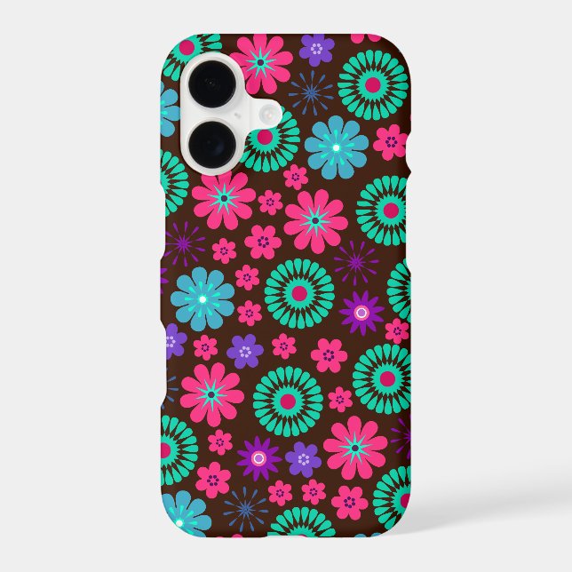 Colourful Psychedelic Funky Flower Pattern (Back)