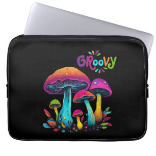 Colourful Psychedelic Groovy Mushrooms- Laptop Sleeve