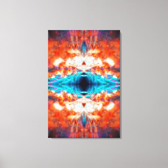 Colourful psychedelic kaleidoscope canvas print (Front)