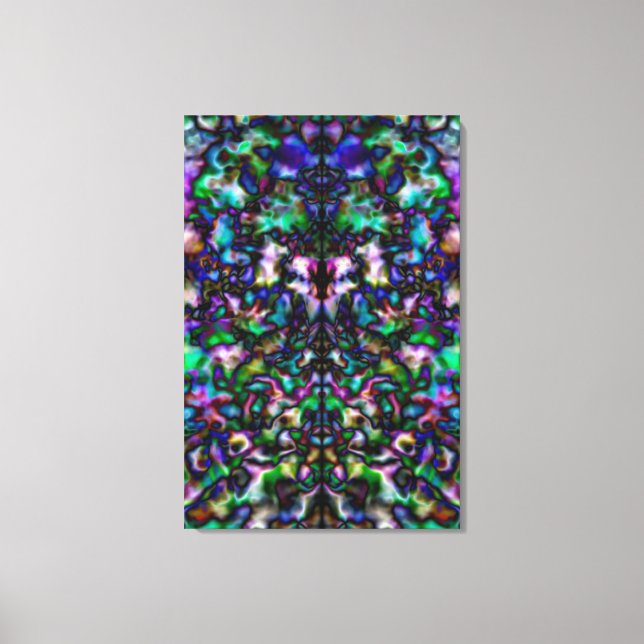 Colourful psychedelic kaleidoscope canvas print (Front)