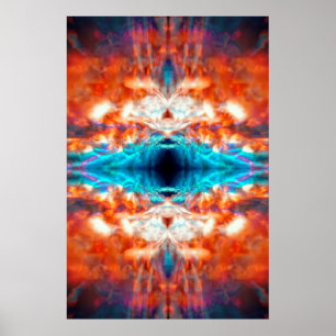 Colourful psychedelic kaleidoscope poster