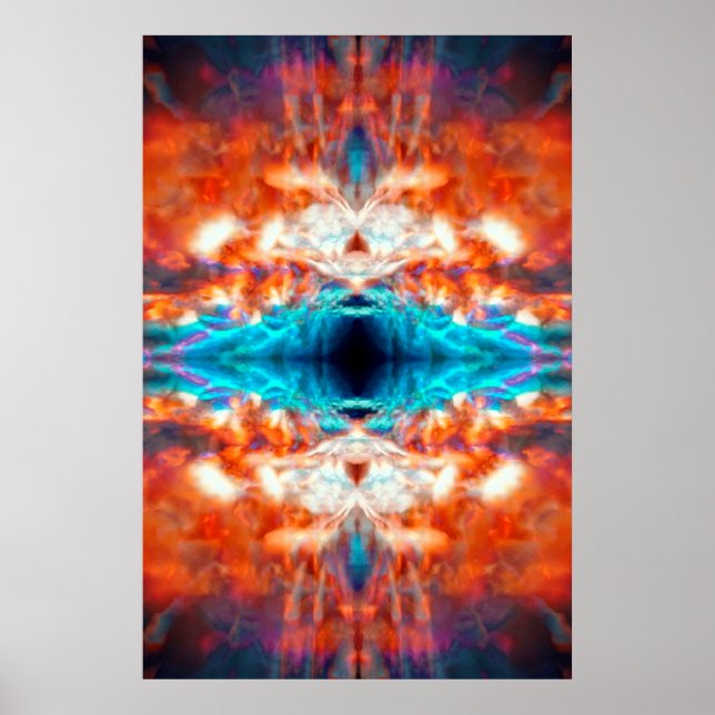 Colourful psychedelic kaleidoscope poster (Front)