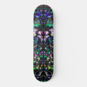 Colourful psychedelic kaleidoscope skateboard