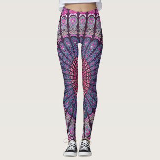 Colourful Psychedelic Mandala Design Leggings