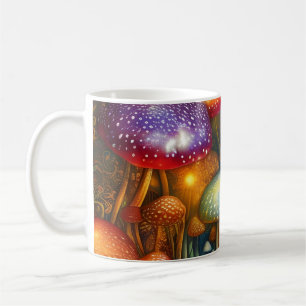 Colourful Psychedelic Mushroom Forest  Coffee Mug