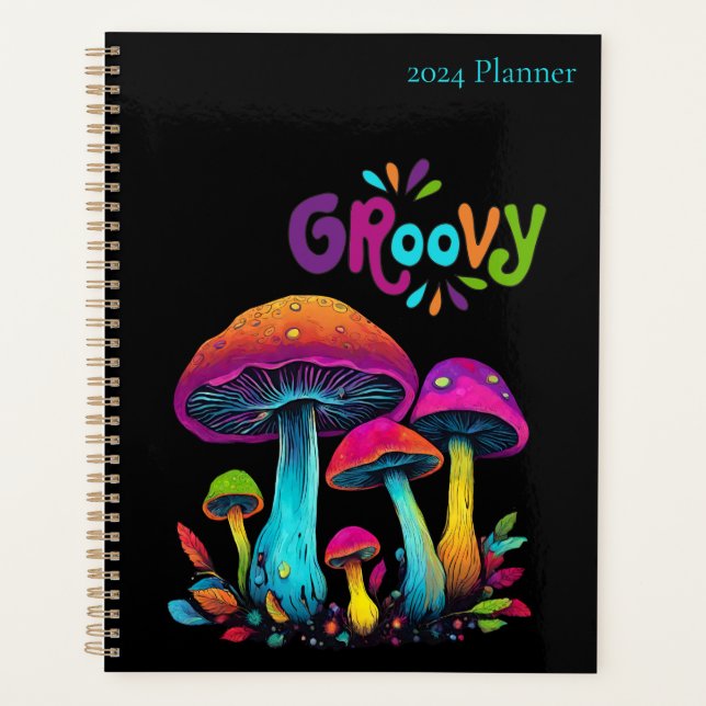 Colourful Psychedelic Mushrooms- Planner (Front)