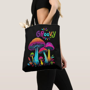 Colourful Psychedelic Mushrooms Tote Bag