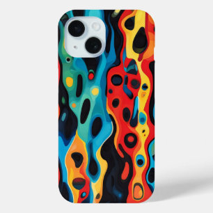 Colourful Psychedelic Pattern iPhone 15 Case