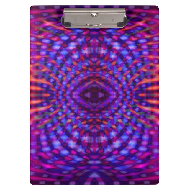 Colourful psychedelic pattern clipboard (Front)