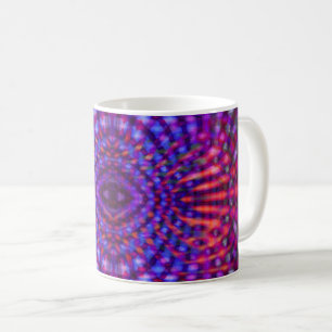 Colourful psychedelic pattern coffee mug
