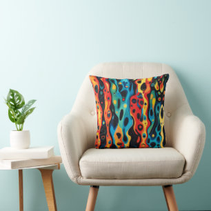 Colourful Psychedelic Pattern Cushion