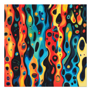 Colourful Psychedelic Pattern Photo Print