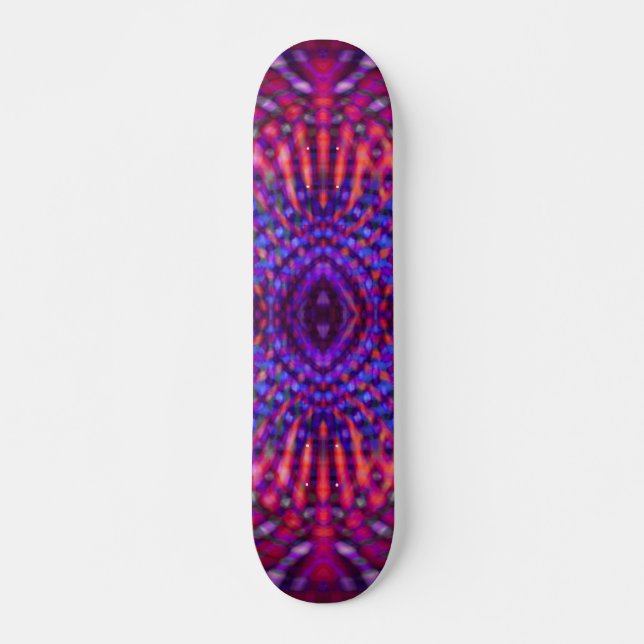 Colourful psychedelic pattern skateboard (Front)