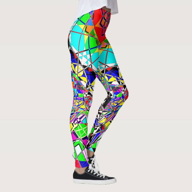 Colourful Psychedelic Shapes | Abstract Leggings (Right)