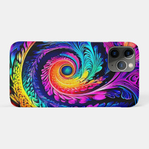 Colourful Psychedelic Spiral Art iPhone 11 Pro Case