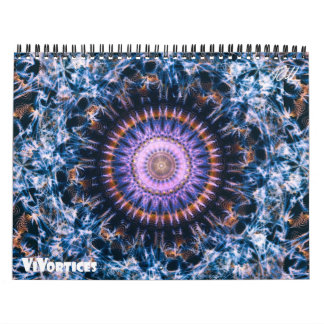 Colourful Psychedelic Visonary Art Mandala Calendar