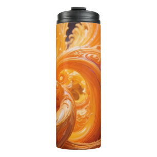 Colourful Psychedelic Waves Thermal Tumbler