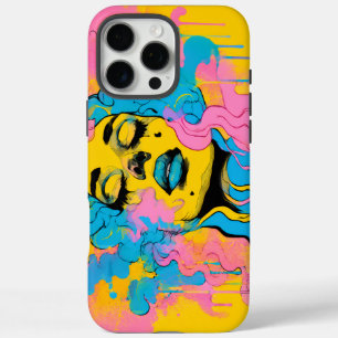 Colourful Psychedelic Woman Portrait Pop Art Print iPhone 16 Pro Max Case