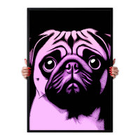 Colourful Pug Dog Pop Art Modern Chic Fun Aestheti