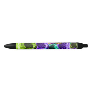 Colourful  Pug Pattern Black Ink Pen