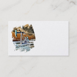 Colourful Pumping Unit Business Cards