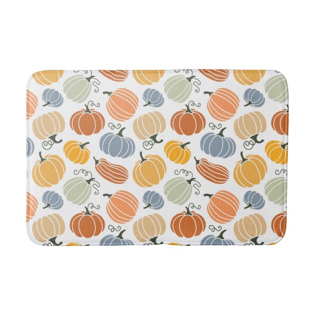Colourful Pumpkin Gourd Pattern Bath Mat (Front)