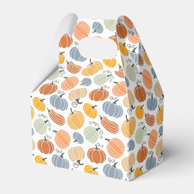 Colourful Pumpkin Gourd Pattern Favour Box (Front Side)