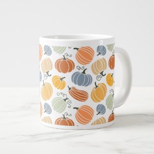Colourful Pumpkin Gourd Pattern Large Coffee Mug