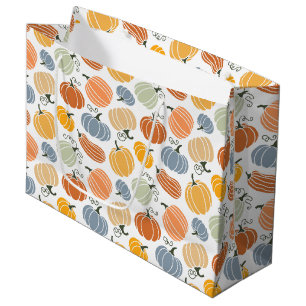 Colourful Pumpkin Gourd Pattern Large Gift Bag