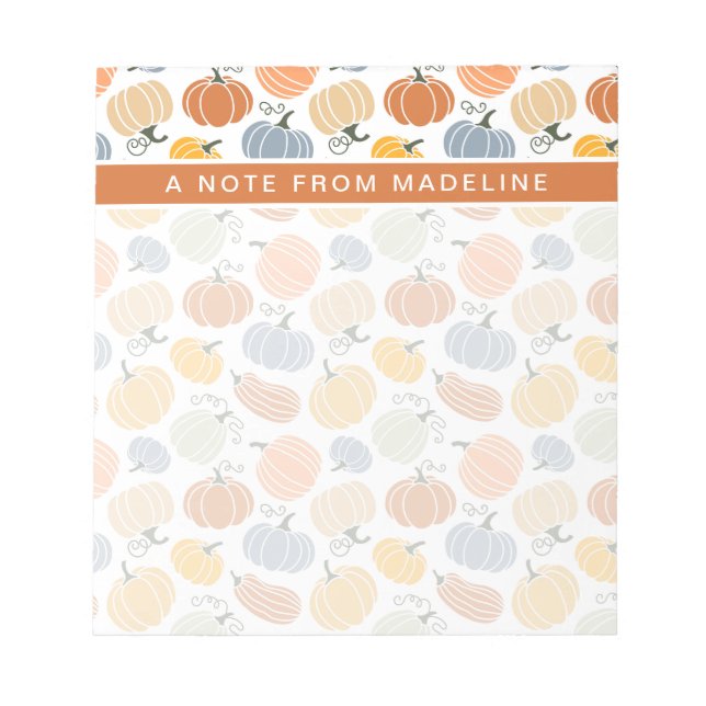 Colourful Pumpkin Gourd Pattern Notepad (Front)