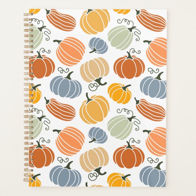 Colourful Pumpkin Gourd Pattern Planner (Front)