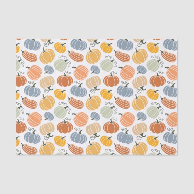 Colourful Pumpkin Gourd Pattern Tissue Paper (Front)