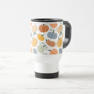 Colourful Pumpkin Gourd Pattern Travel Mug
