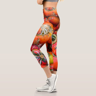 Colourful pumpkins capri leggings