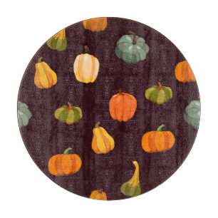 Colourful Pumpkins: Dark Autumn Elegance. Cutting Board