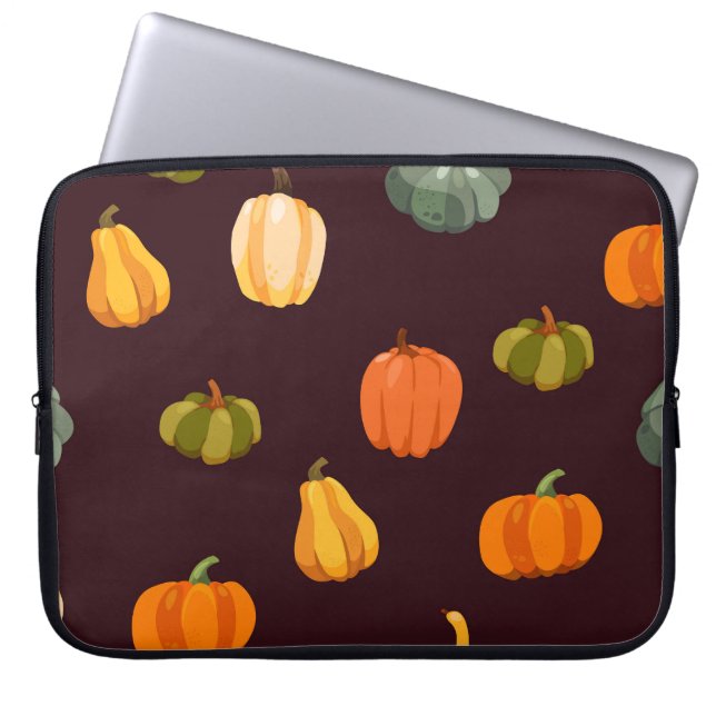 Colourful Pumpkins: Dark Autumn Elegance. Laptop Sleeve (Front)