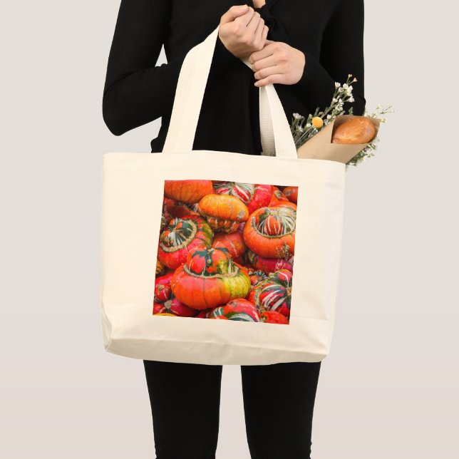 Colourful pumpkins large tote bag (Front (Product))