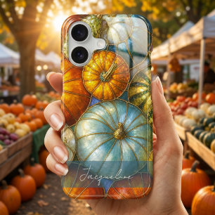 Colourful Pumpkins Stained Glass Art