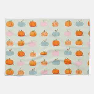 Colourful Pumpkins Tea Towel