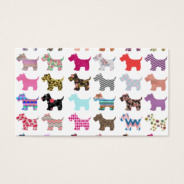 Colourful Puppy Dog Chevron Zigzag Floral  Pattern (Front)