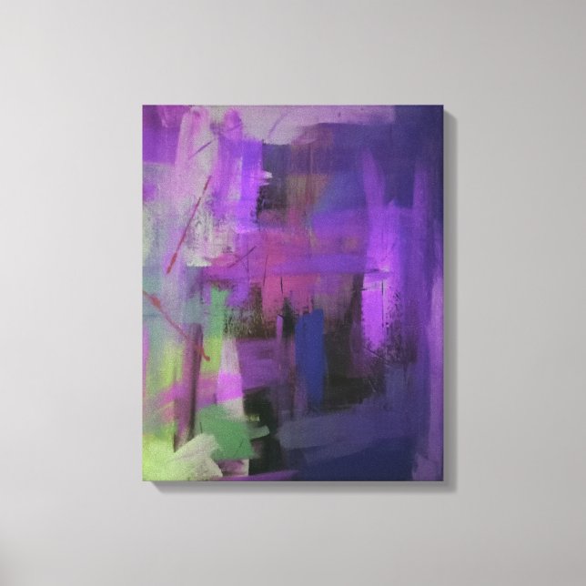 Colourful Purple Abstract Canvas Print (Front)