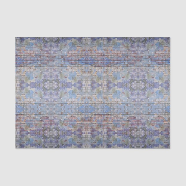 Colourful Purple and Blue Street Art Graffiti Wall Tissue Paper (Front)