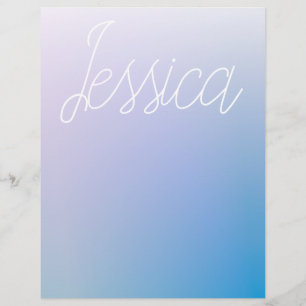 Colourful Purple Blue Ombre Gradients & Your Scrip Custom Letterhead