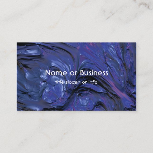 Colourful Purple Blue Paint with Heavy Texture Business Card (Front)