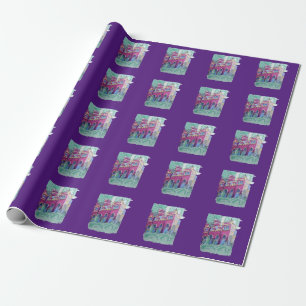 Colourful Purple Castle in Budapest Wrapping Paper