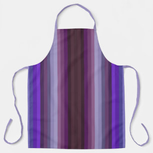 Colourful Purple Colours Of The Year Stripes       Apron