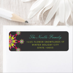 Colourful Purple Festive Flower Star Modern Holida